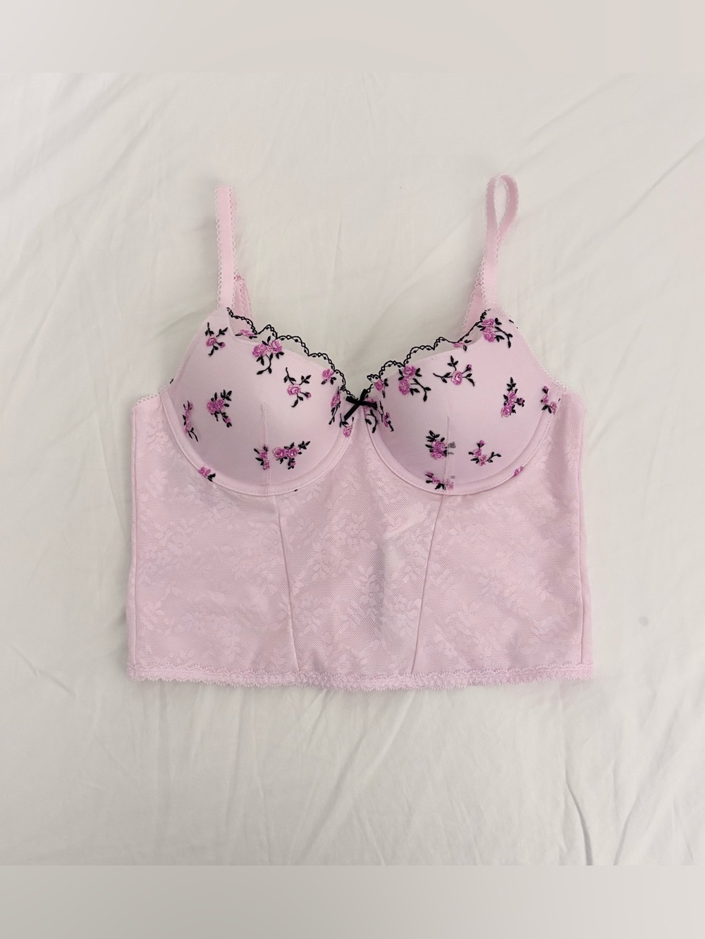 Victoria’s Secret Pink lace corset top